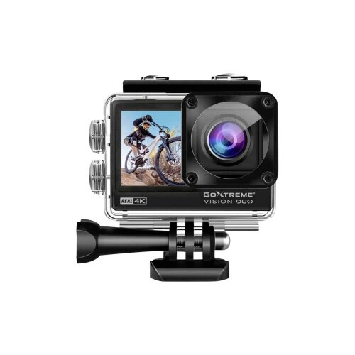 GoXtreme Vision Duo 4K akcijska kamera 4K, dvostruki zaslon, za&scaron;titen od prskanja vodom, za&scaron;titen od pra&scaron;ine, vodootporan, WLAN, ubrzano snimanje Cijene