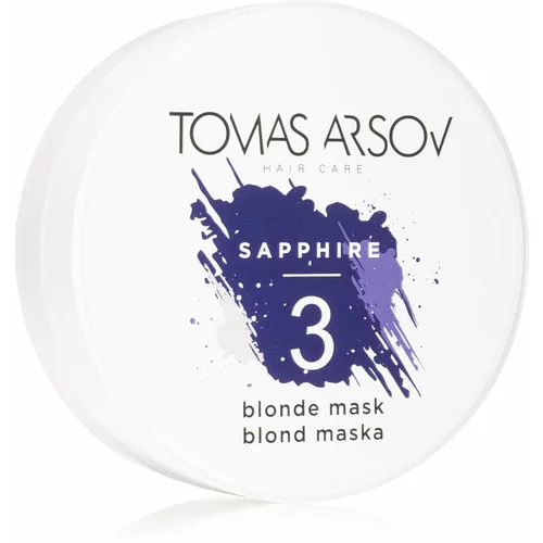 Tomas Arsov Sapphire Blonde Mask naravno nevtralizirajoča maska za blond lase in lase s prameni 100 ml
