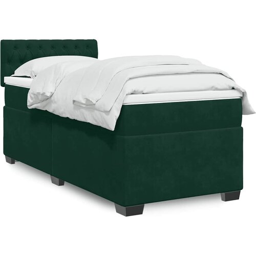 Box spring krevet s madracem tamnozeleni 90x200 cm bar&scaron;unasti Cijene