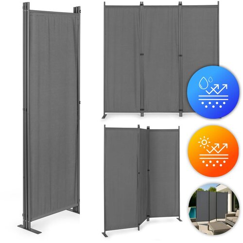Multi Garden preklopni paravan za vrt i prostorije, 3-dijelni &ndash; 167x164 cm, sivi Cijene