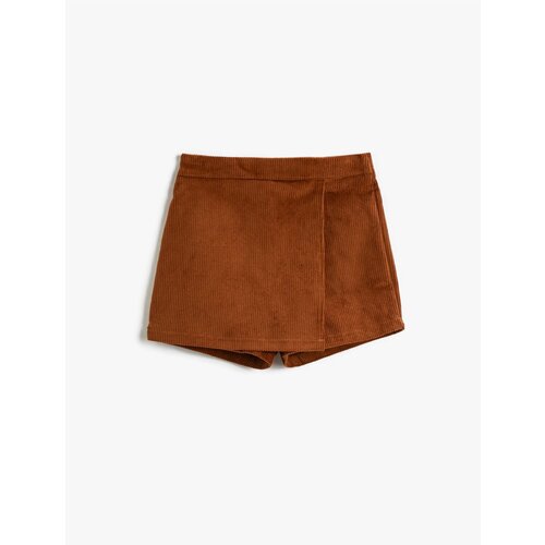 Koton Basic Mini Shorts Skirt Corduroy Corduroy Slike