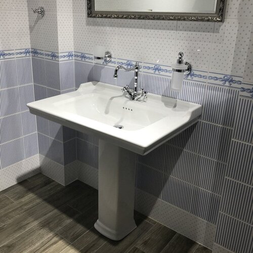 Vitra 7802-003-0001 Ricordi 80 x 53 cm keramični umivalnik z odprtino za armaturo retro izgleda Slike