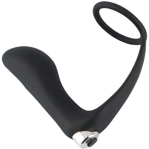 Black Velvets Vibrating Ring &amp;amp; Plug 595853 Black Slike