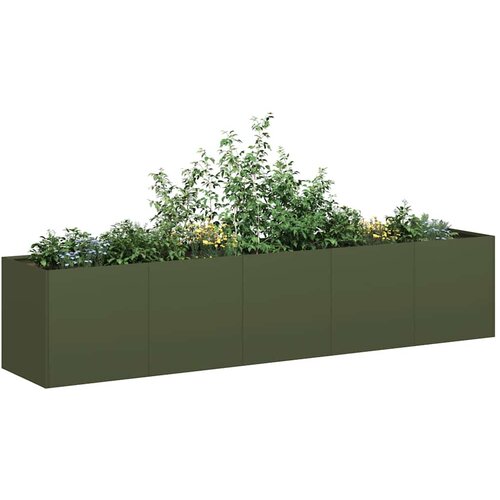 vidaXL Sadilnik Olive Green 200x40x40 cm Hladno valjano jeklo Cene