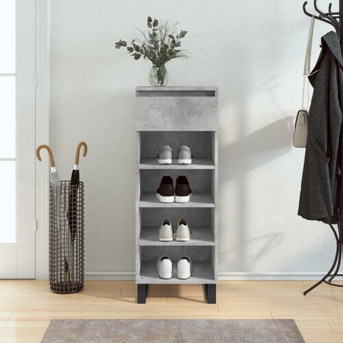  The Living Store Omarica za čevlje betonsko siva 40x36x105 cm inženirski les - Omarica Za Čevlje, (21485563) Slike
