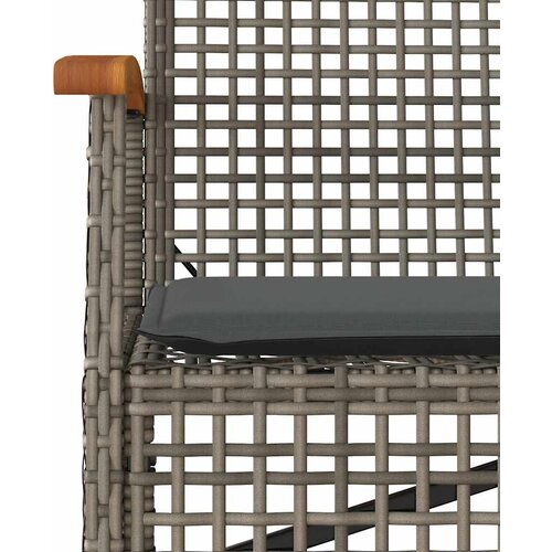  3-dijelni vrtni blagovaonski set sivi od poliratana Siva 140 cm table length Slike