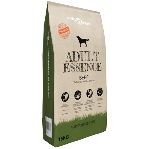 VidaXL Premium suha hrana za pse Adult Essence Beef 15 kg Slike