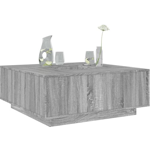 VidaXL Klubska mizica siva sonoma 100x100x40 cm inženirski les Slike
