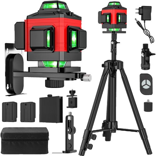Oem Laser nivo, 360-stopinjska pokritost, daljinski upravljalnik, rdeč, (5000236928) Cene