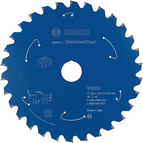 Bosch Expert for Stainless Steel list kružne testere za akumulatorske testere 140x1,5x20 T30 Slike