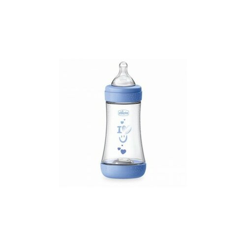 Chicco p5 plastična flašica  240ml silikon dečko Cene