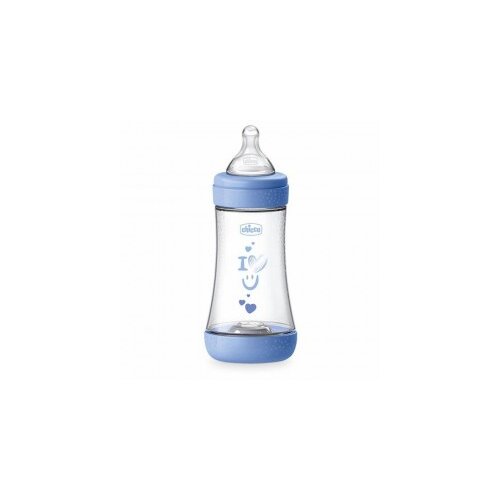 Chicco p5 plastična flašica 240ml silikon dečko Slike