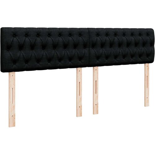 VidaXL Otomanski krevet s madracem crni 200x200 cm tkanine Slike