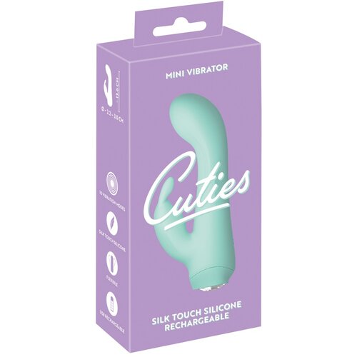 You2Toys Cuties 4 Mini vibrator sa klitoralnim stimulatorom, 10 režima, Zeleni Slike