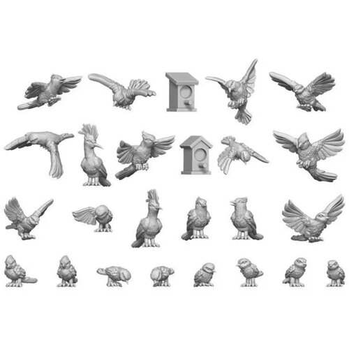 Green Stuff World 3D Printed - Animals - MIX BIRDS Cene