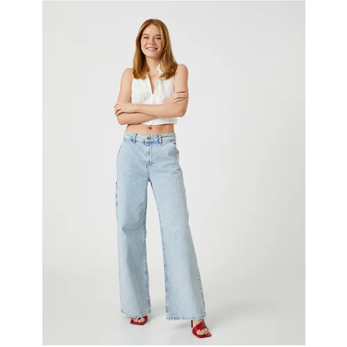 Koton High Waisted Denim Pants Extra Wide Leg - Bianca Jeans
