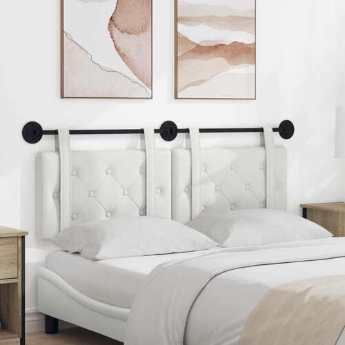  Držeće uzglavlje Zidne Bijeli 130 x 55 x 5 cm Lažna koža - Bijeli 120 cm bez LED Cene