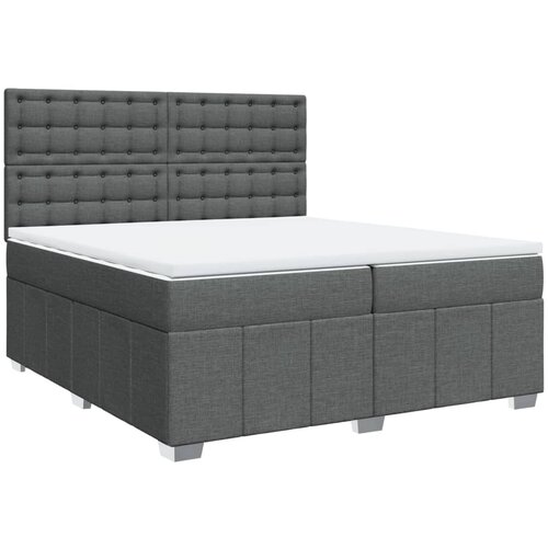 Maison Chic Box spring postelja - Vzmetna postelja z vzmetnico temno siva 200x200 cm blago SL5543, (21902657) Cene