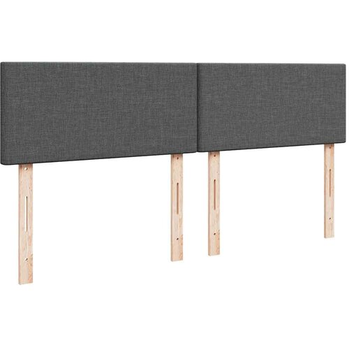 VidaXL Otomanski krevet s madracem i LED tamnosivi 180x200cm tkanine Slike