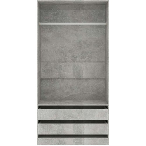  Ormar siva boja betona 100 x 50 x 200 cm od konstruiranog drva Slike