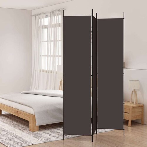 Sobna pregrada s 3 panela smeđa 150x220 cm od tkanine Cijene
