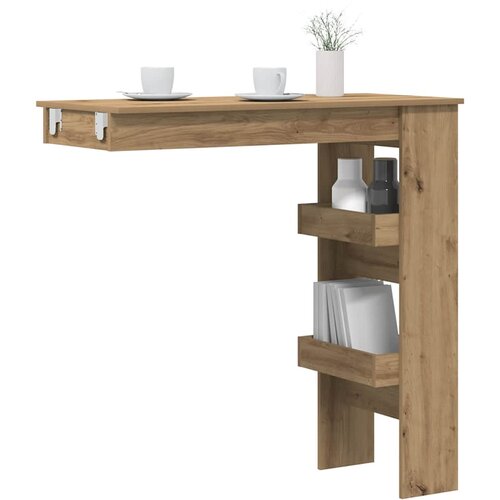 vidaXL Zidni barski stol Artisan hrast 102x45x103,5 cm izrađeno drvo Cijene