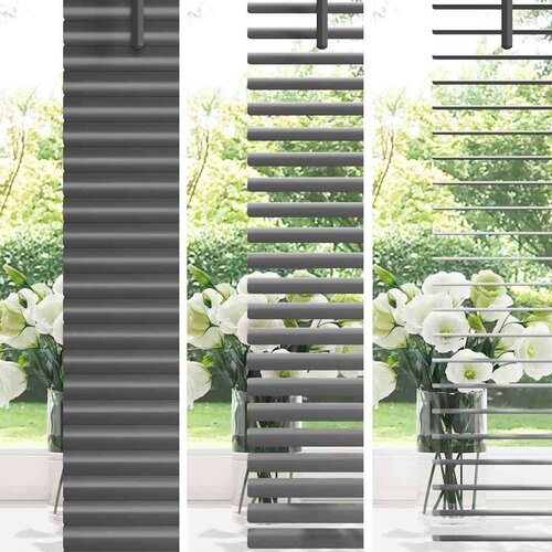 VidaXL Zavjesa za prozor sa zavjesama Ostalo Tamnosiva 80 x 130 cm Aluminij Slike