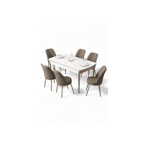 Hanah home Trpezarijski set, 7 dijelova, bež Cijene