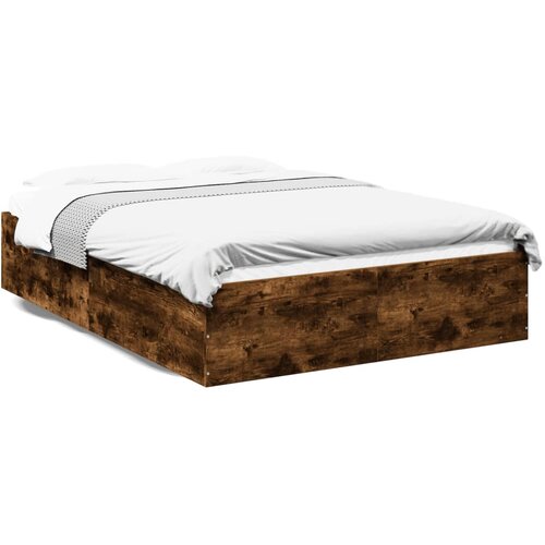 VidaXL Okvir kreveta boja hrasta 120x200 cm od konstruiranog drva Slike