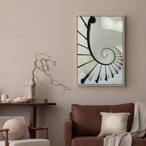  Slika - Endless Stairs (1 Part) Vertical 80x120 U prirodnom drvenom okviru Slike