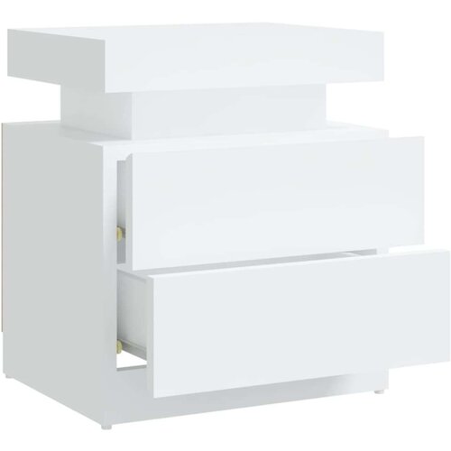 VidaXL noćni ormarić bijeli 45 x 35 x 52 od iverice Slike