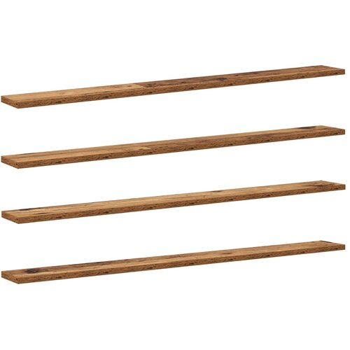 Police za knjige 4 pcs Smeđa 100 x 10 x 1,5 cm Slike