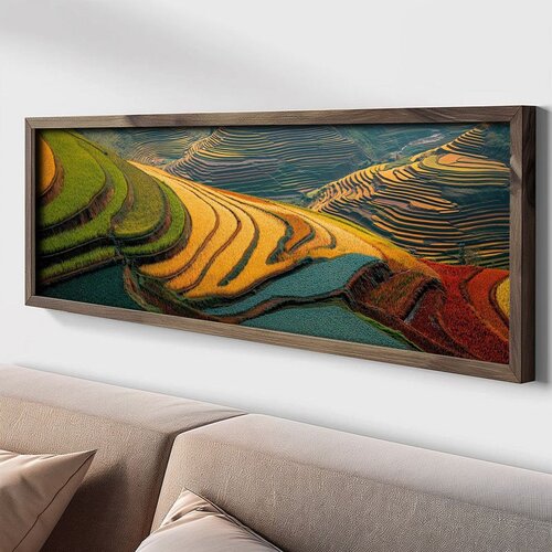 WALLXPERT LAC080-120 Multicolor Decorative Framed MDF Painting Cene