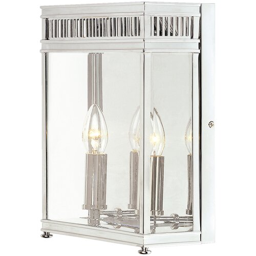 Elstead Lighting Elstead Holborn Zunanja srednja stenska svetilka z 2 lučema, polirani krom, IP44, E14, (22099870) Cene