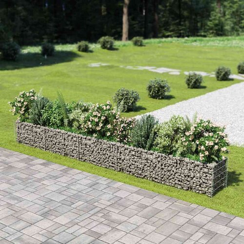  Gabionska sadilica od pocinčanog čelika 450 x 50 x 50 cm Slike
