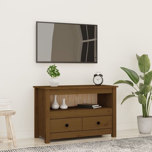 TV ormarić boja meda 79 x 35 x 52 cm od masivne borovine Cene