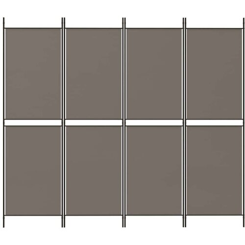  pregrada s 4 panela antracit 200 x 180 cm od tkanine Slike