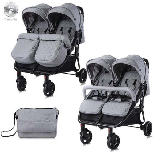 Lorelli Duo kolica za blizance Cool grey Slike