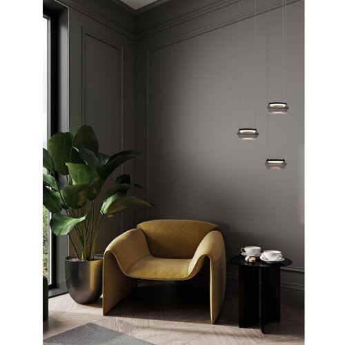 Nova Luce Mat crna staklena LED viseća svjetiljka &amp;oslash; 14 cm Jailyn &amp;ndash; Slike