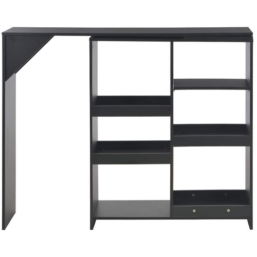  Barski stol s pomičnom policom crni 138 x 39 x 110 cm Slike