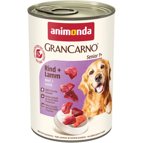  Ekonomično pakiranje animonda GranCarno Original 12 x 400 g - Senior: govedina i janjetina Cene