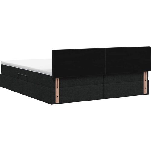  Krevet s od storage s uzglavljem 2 kom. Crna Lažna koža 200 x 200 cm Slike