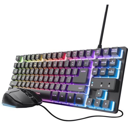Trust Tastatura + miš GXT 798 TKL RGB US Black Cene