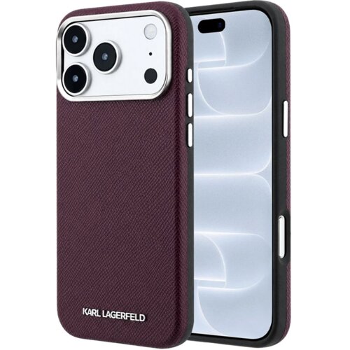 SAS CG MOBILE Maska Karl Lagerfeld Grained Elongated Logo MagSafe za iPhone 17 Pro/ 18 Pro burgundy Cene