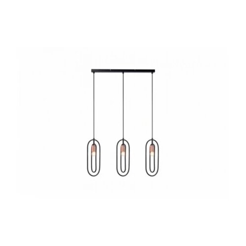 Rabalux Visilica Rovier E27 3x MAX 40W mat crno (72264) Slike