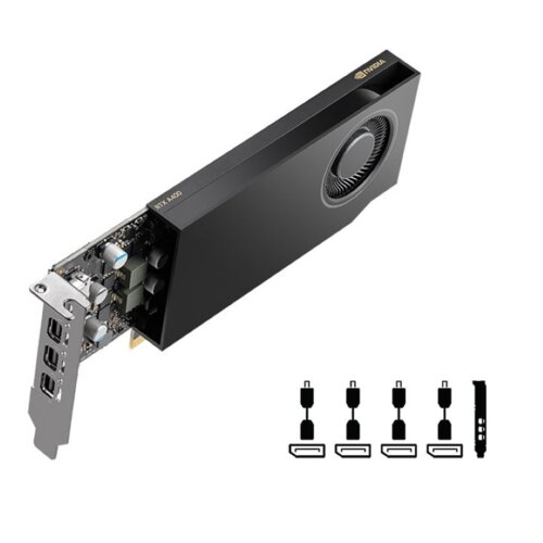 Pny rtx a400 4b gddr6 (vcnrtxa400-pb) low profile profesionalna grafična kartica Slike