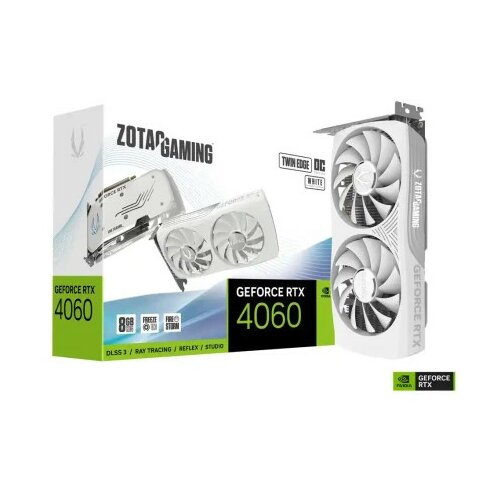 Zotac grafička kartica gaming GeForce RTX 4060 Twin Edge OC White Edition 8GB DDR6 128 bit 3xDP/HDMI Slike