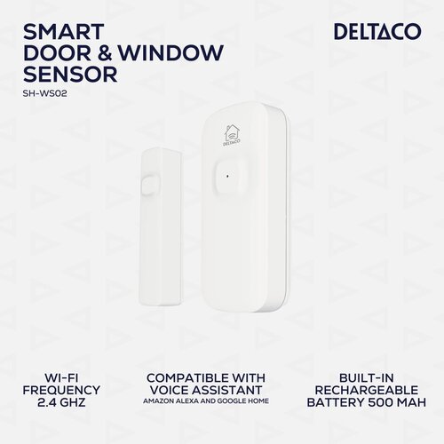Deltaco SMART HOME WiFi Senzor odpiranja vrat ali oken Slike