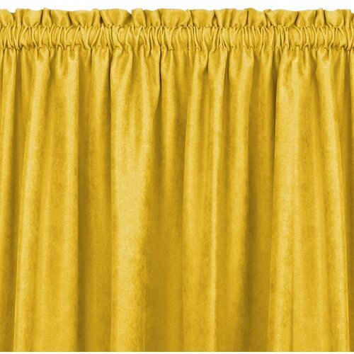  Curtain MILANA color mustard style classic 5 cm pole pocket with 3 cm fringe chenille 560x245 HOMEDE Cene