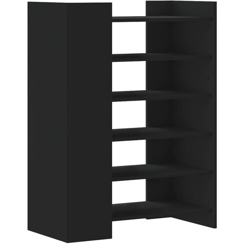 Maison Chic Omarica za obutev - Kopa za čevlje črna 74,5x37,5x100 cm inženirski les, (21778216) Slike